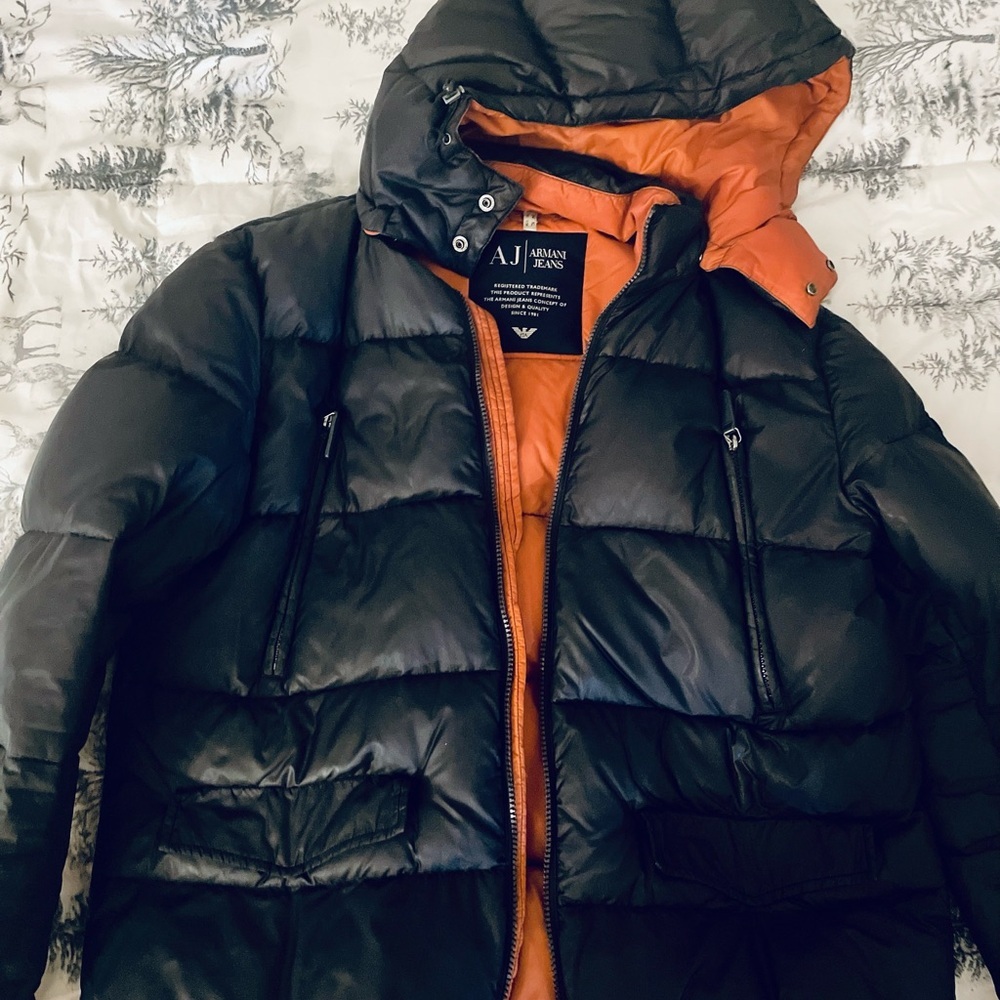 Armani Jeans (Discontinued) hooded Puffer Jacket